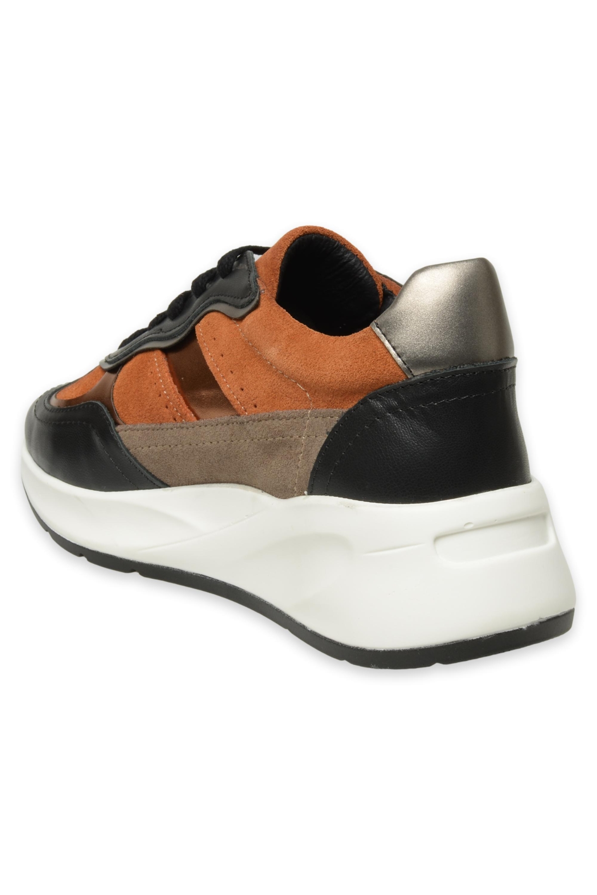 D24Ka-315 Günlük Siyah-Kahverengi Kadın Spor Ayakkabı - Görsel 5