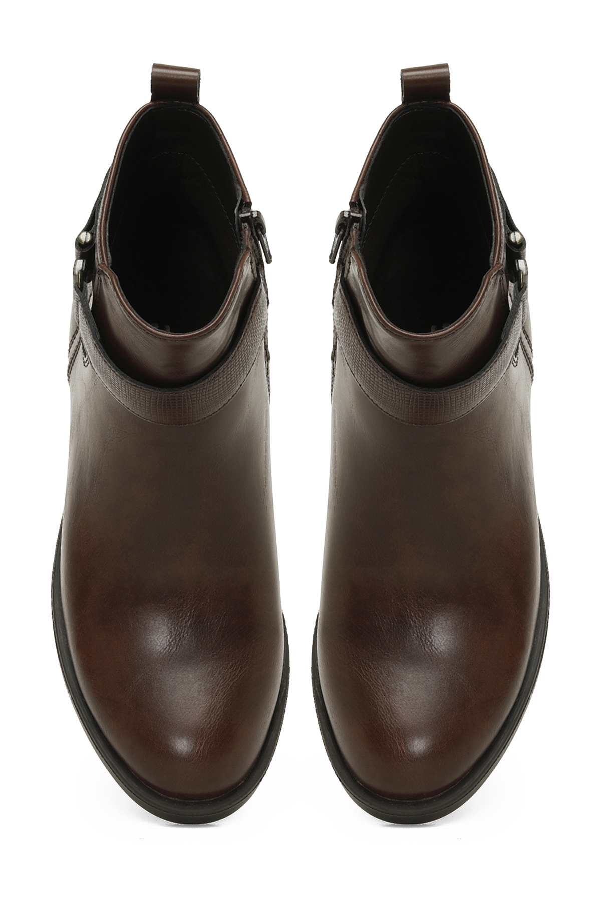 322073.Z 4PR Taba Kadın Düz Bot - Görsel 5