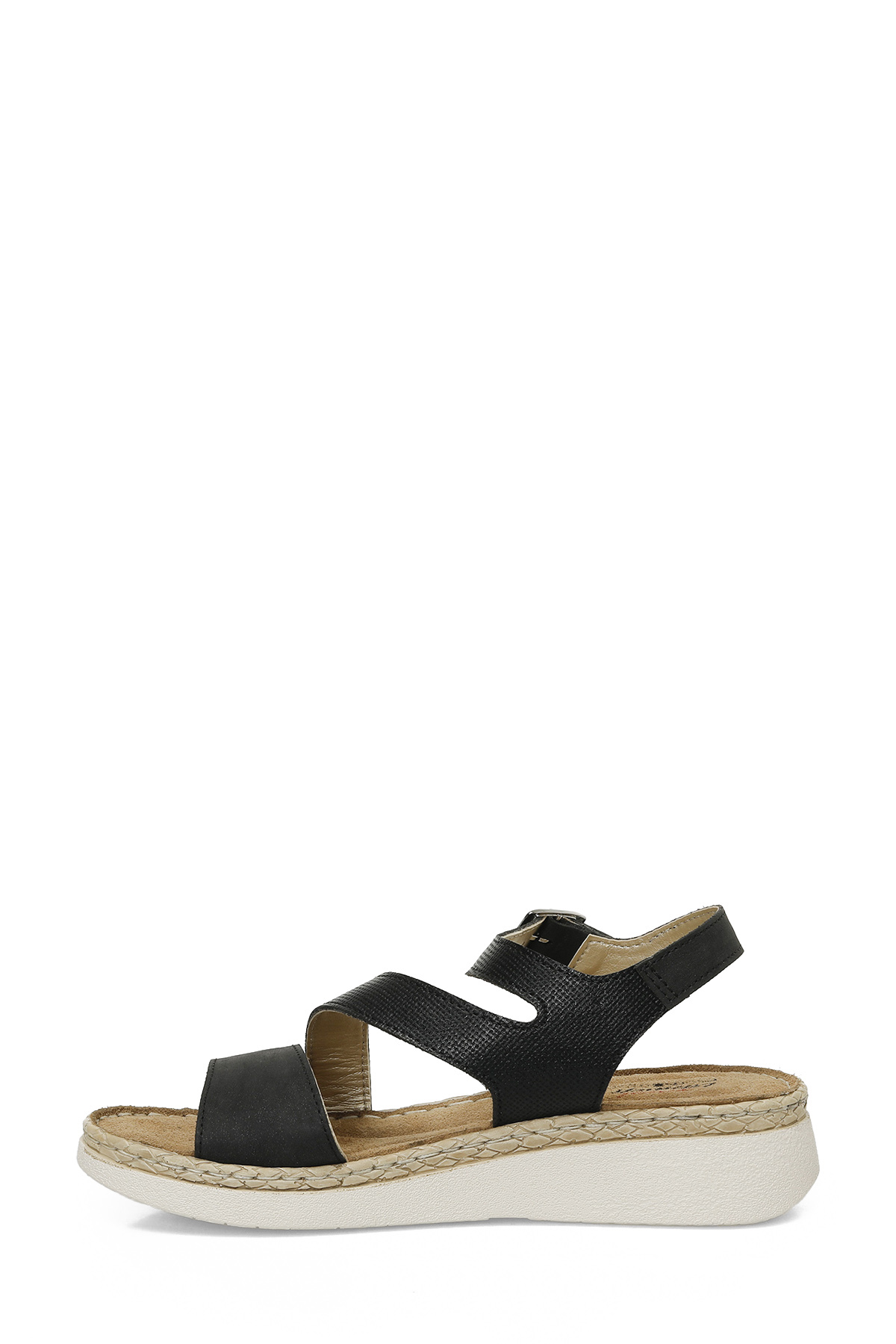 166945.Z5FX Siyah Kadın Düz Sandalet - Görsel 4