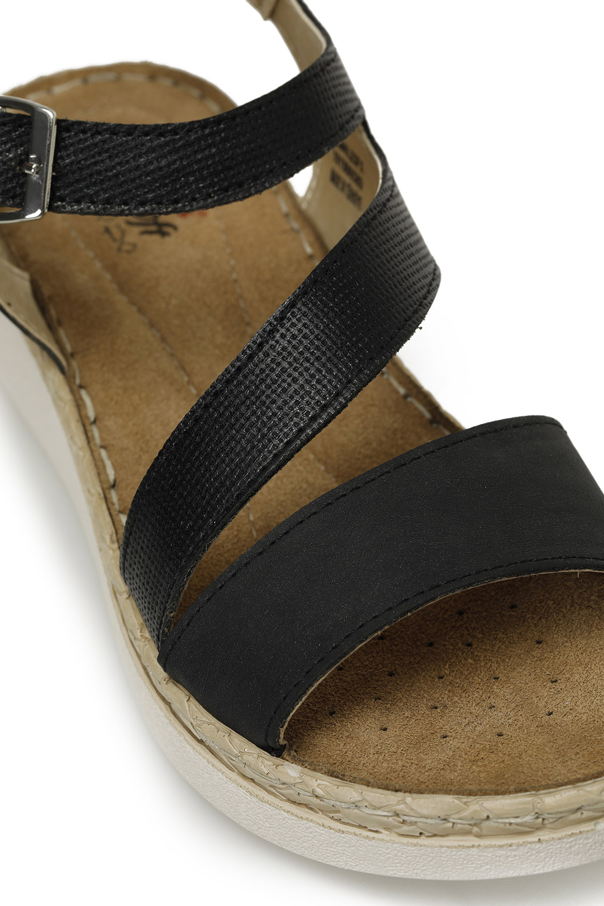 166945.Z5FX Siyah Kadın Düz Sandalet - Görsel 8