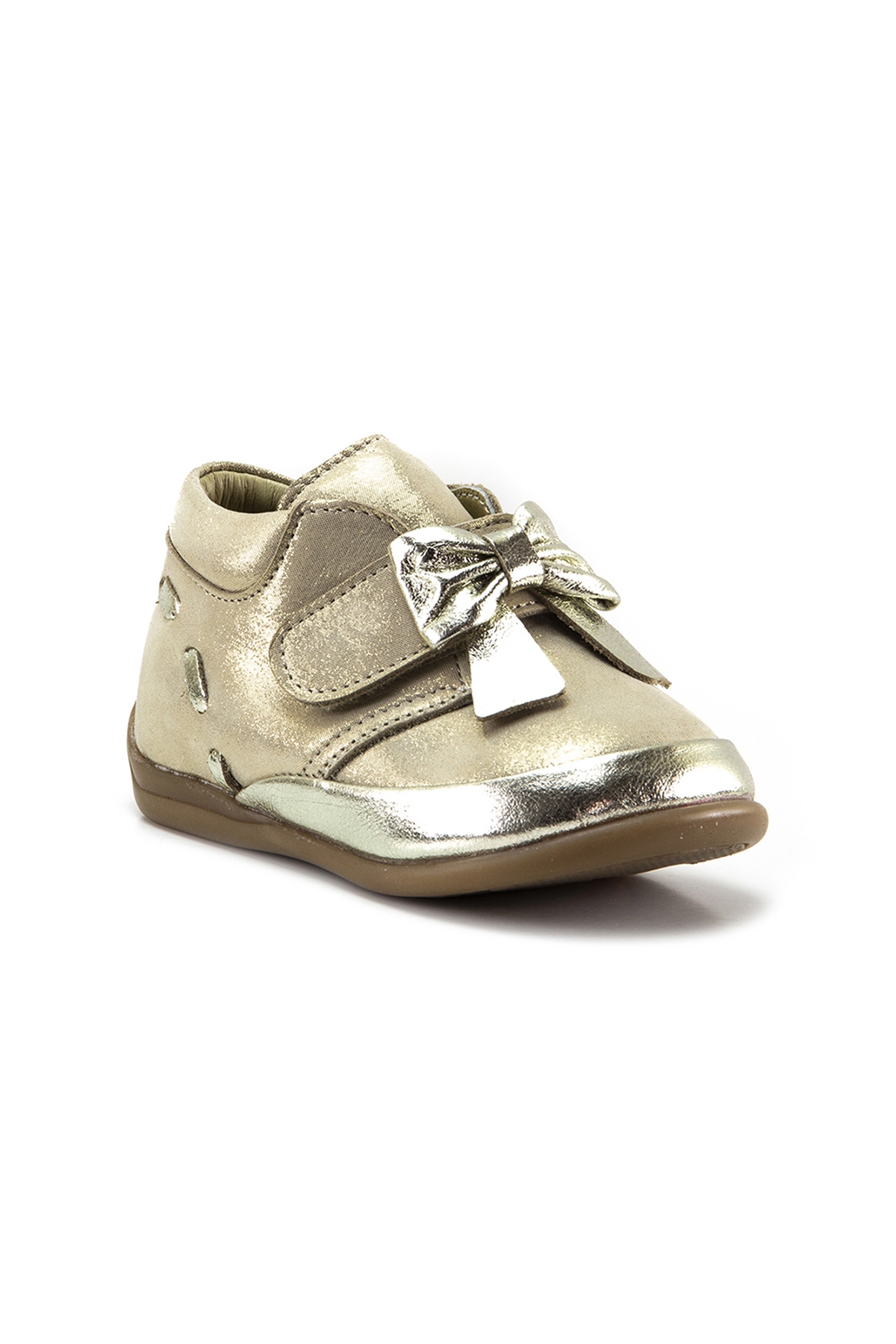 Kız Çocuk Altın Deri Ortopedik Destekli İlk Adım Bot - Görsel 3