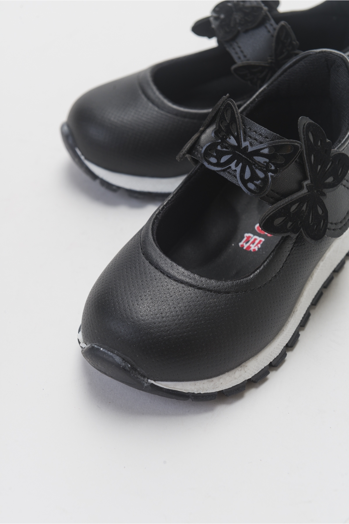 Kız Çocuk Siyah Suni Deri Çocuk Babet - Görsel 2