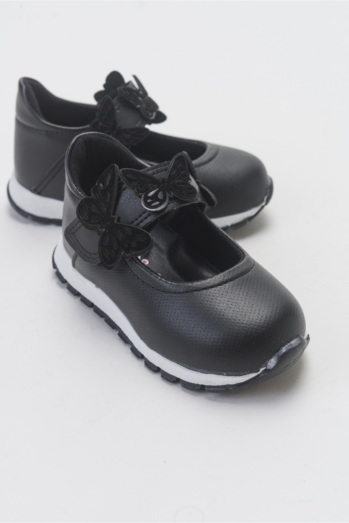 Kız Çocuk Siyah Suni Deri Çocuk Babet - Görsel 3