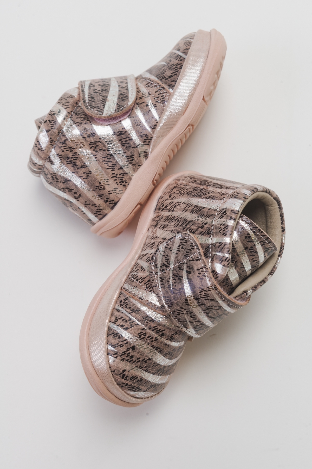 Kız Çocuk Pudra Hakiki Deri Günlük Çocuk Ayakkabı - Görsel 5