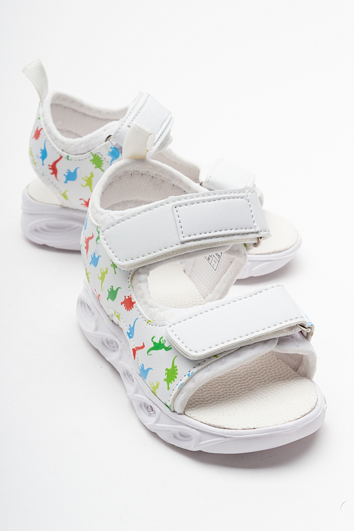 Erkek Çocuk Beyaz Işıklı Anatomik Hafif Spor Sandalet - Görsel 3