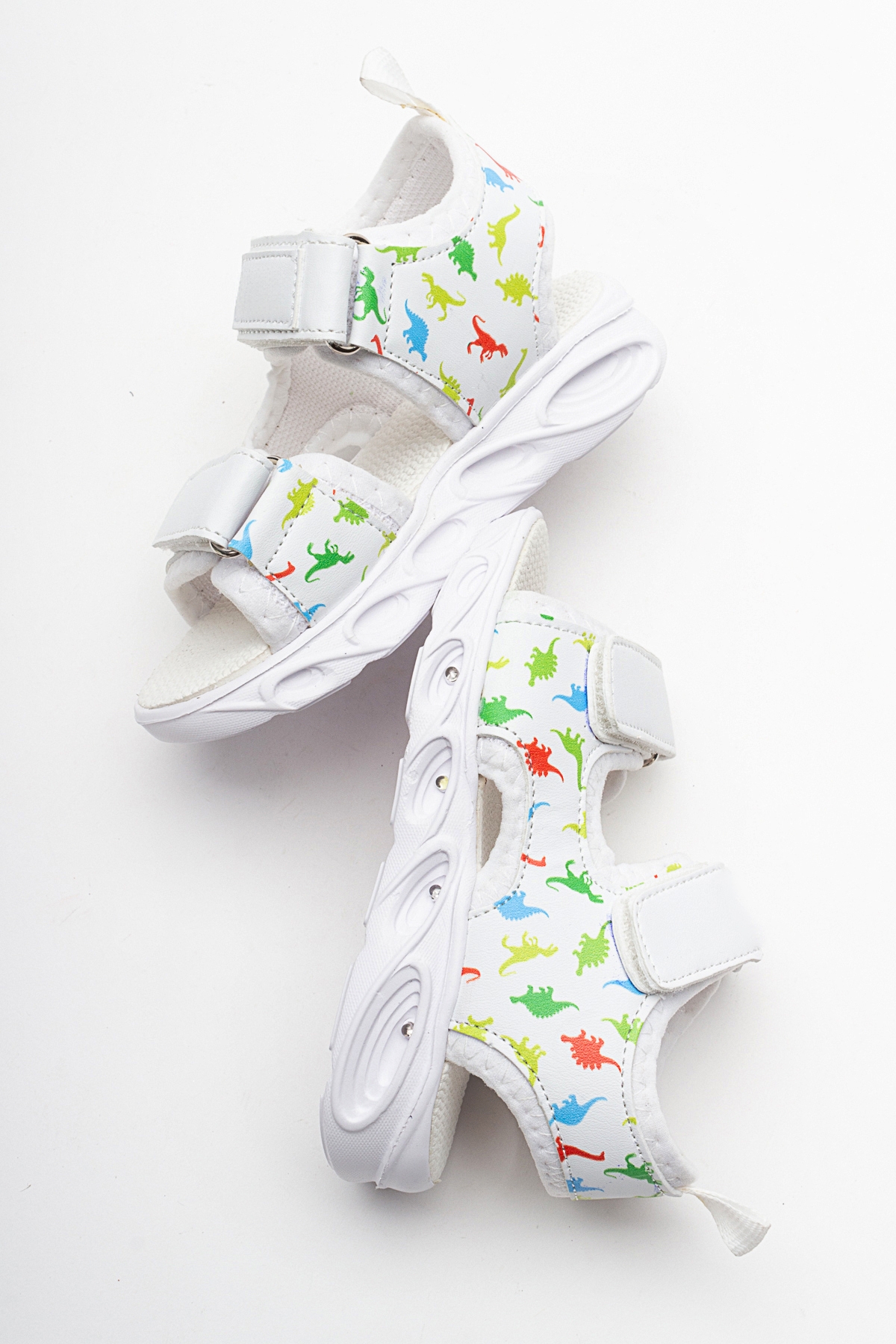 Erkek Çocuk Beyaz Işıklı Anatomik Hafif Spor Sandalet - Görsel 5