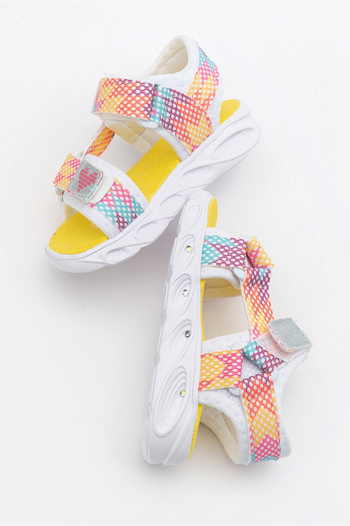 Kız Çocuk Çok Renkli Işıklı Anatomik Hafif Spor Sandalet - Görsel 5