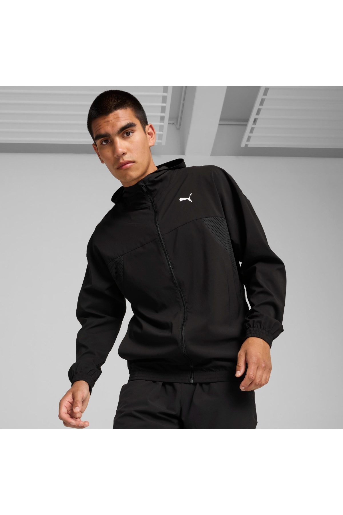 Fit Woven Full Zip Erkek Siyah Ceket Fiyatları | Flo