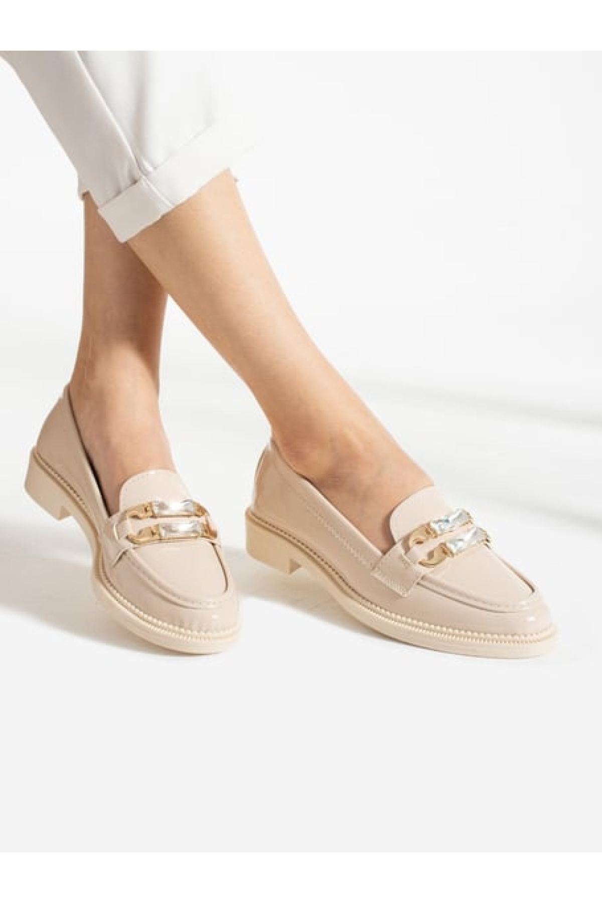 Taş Toka Detaylı Loafer Kadın Babet Ayakkabı - Görsel 2