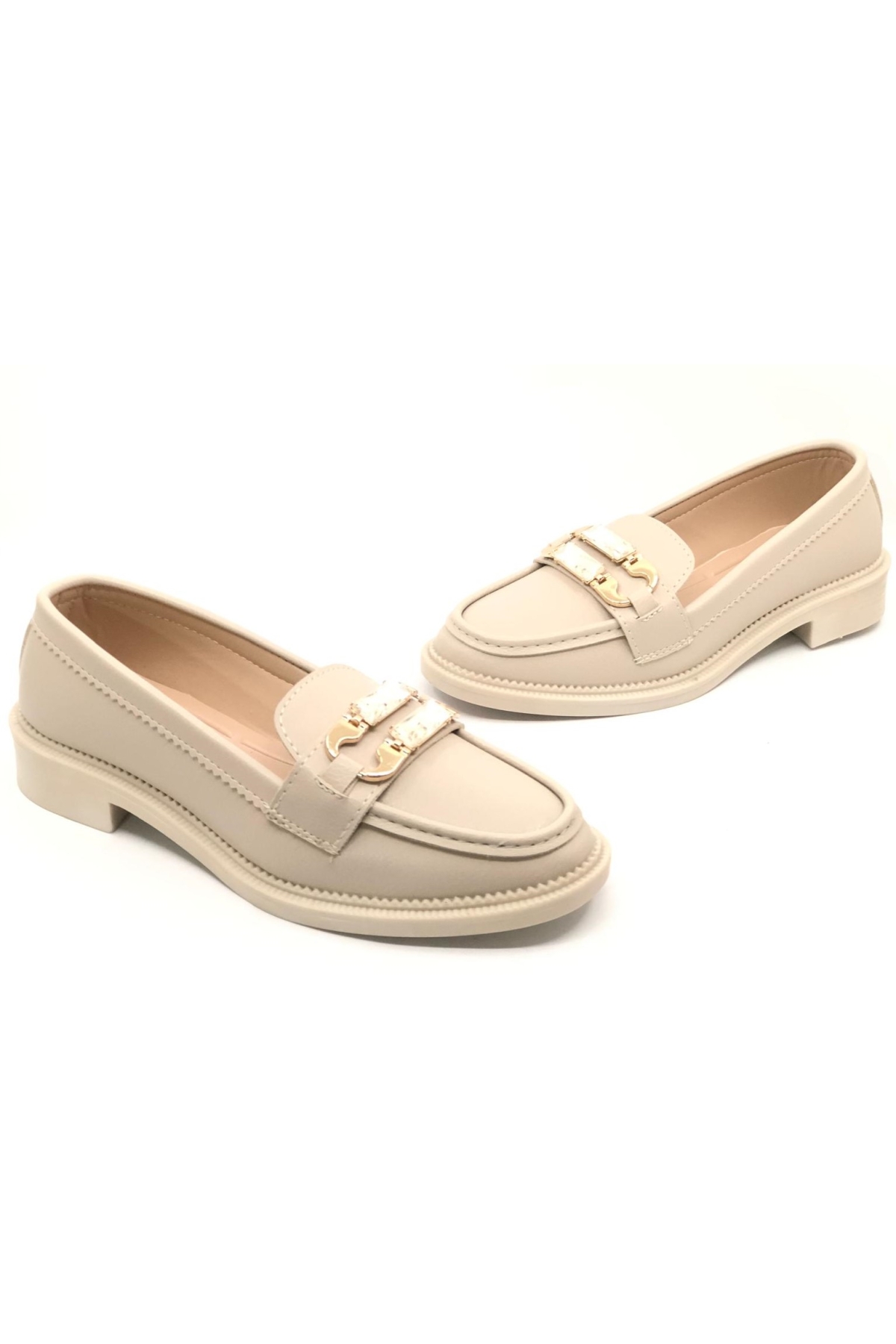 Taş Toka Detaylı Loafer Kadın Babet Ayakkabı - Görsel 3