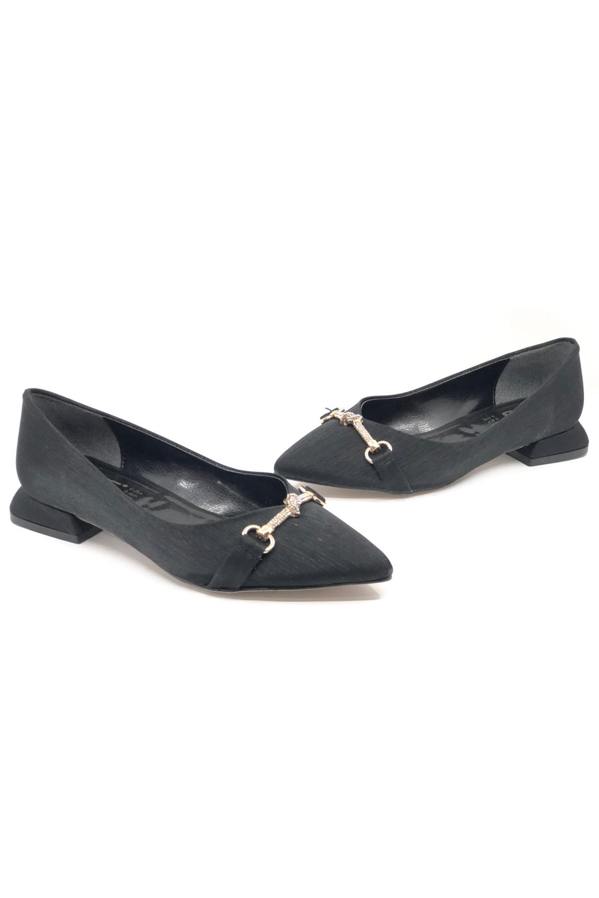 Taş Toka Detaylı Saten Kadın Babet - Görsel 2