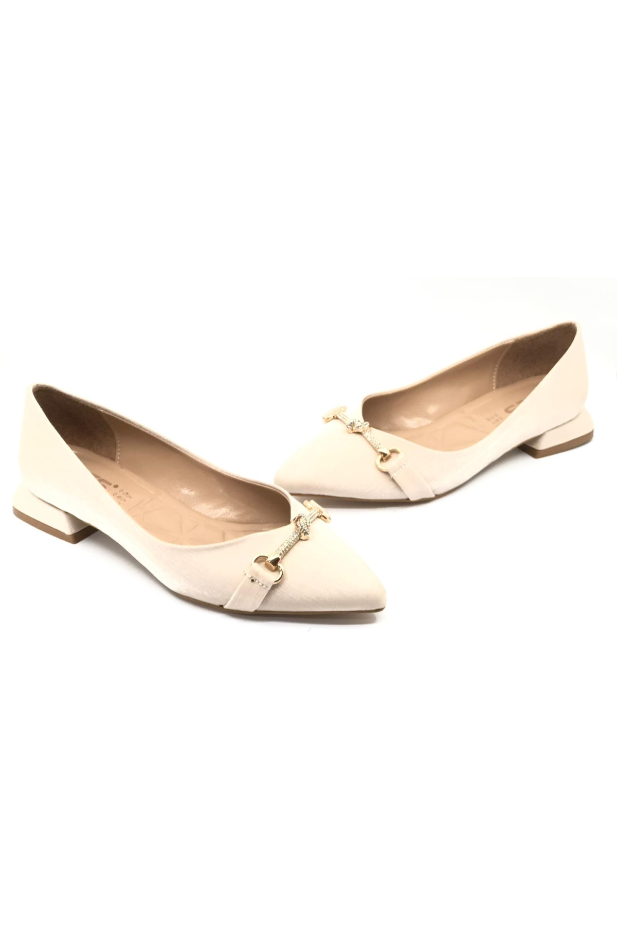 Taş Toka Detaylı Saten Kadın Babet - Görsel 2