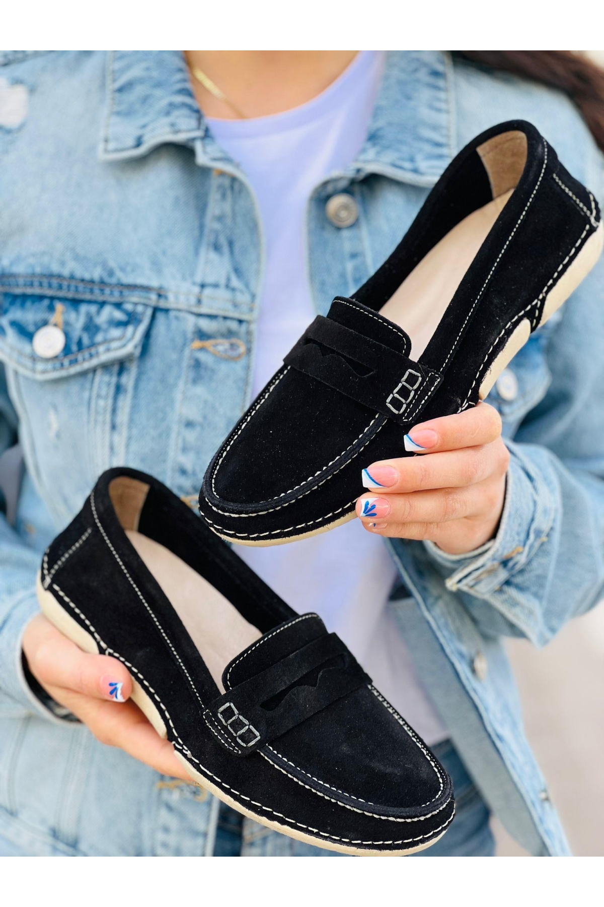 Hakiki Deri Loafer Kadın Babet - Görsel 2