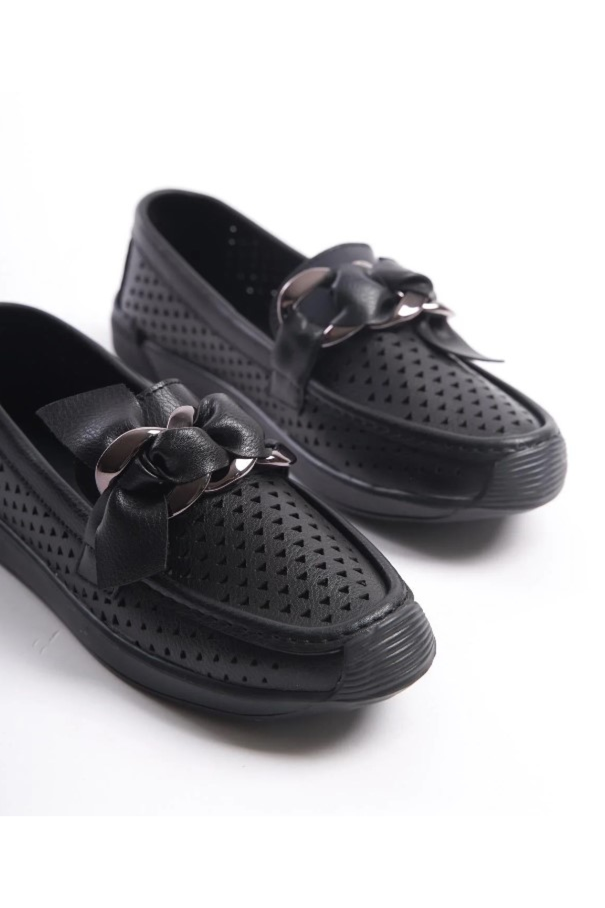 Delikli Loafer Kadın Babet - Görsel 3