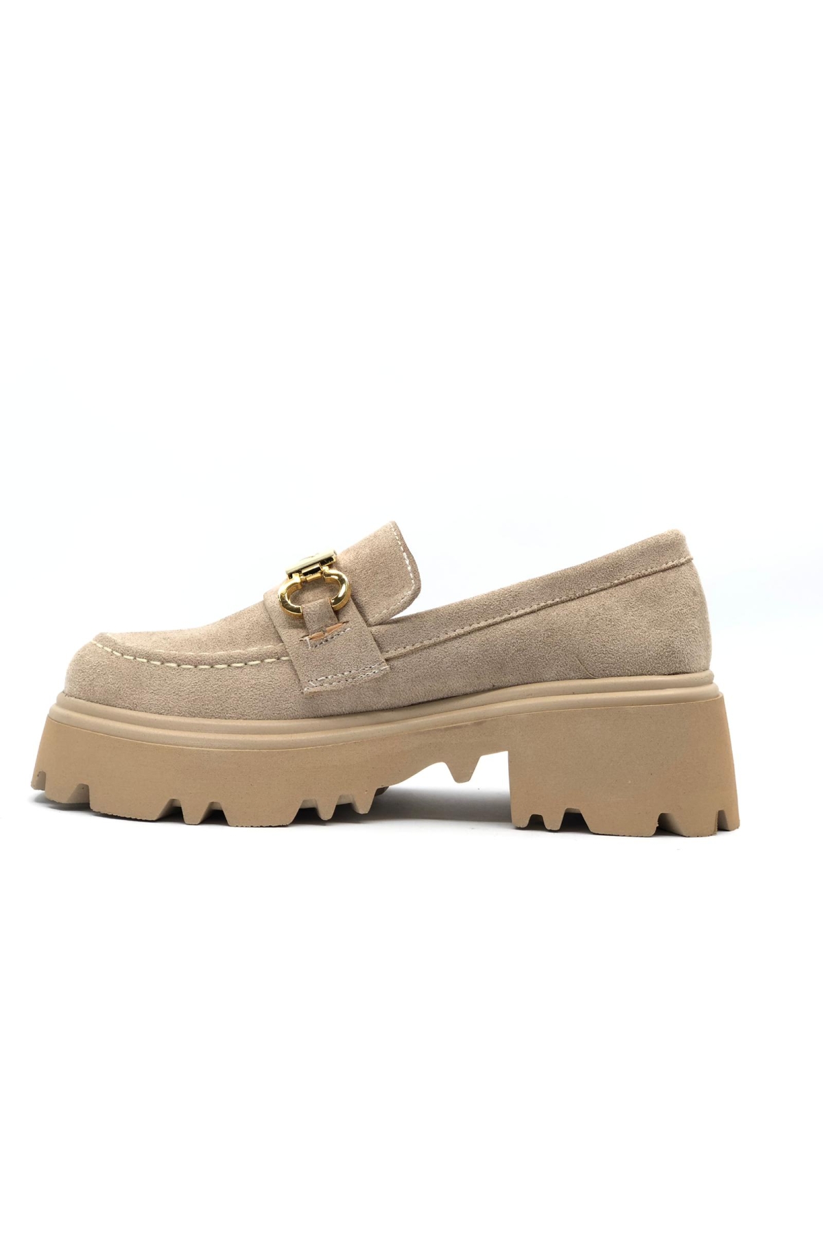 Sarı Toka Detaylı Oxford Günlük Loafer Kadın Ayakkabı - Görsel 5