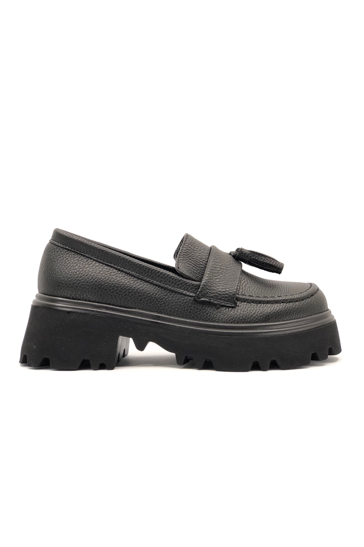 Corcik Püsküllü Oxford Günlük Loafer Kadın Ayakkabı - Görsel 2