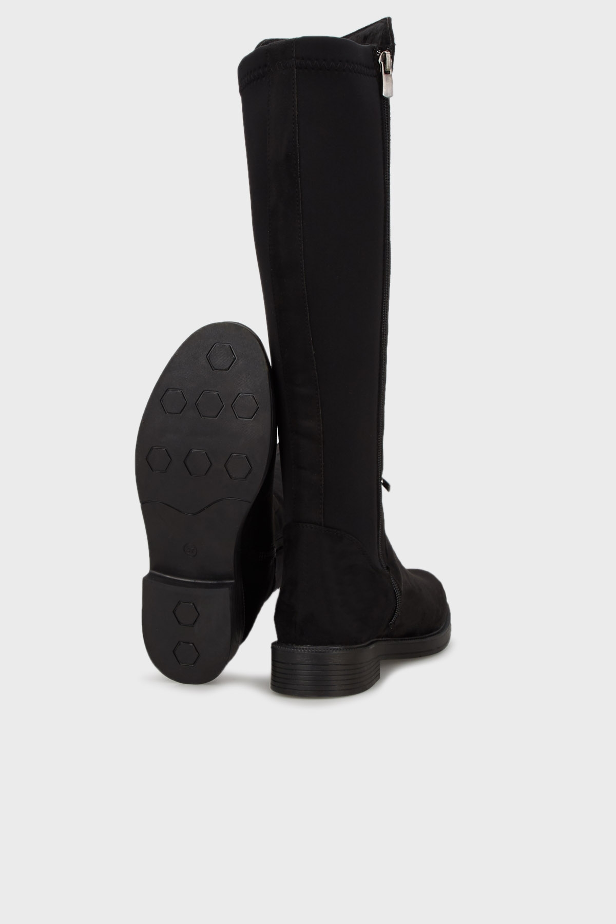 Bayan Çizme PC52066 SİYAH SÜET - Görsel 5