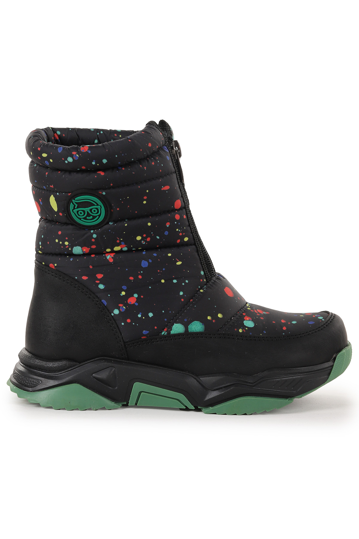 Mars Fermuarlı Erkek Çocuk Kar Botu Siyah - Yeşil - Görsel 5