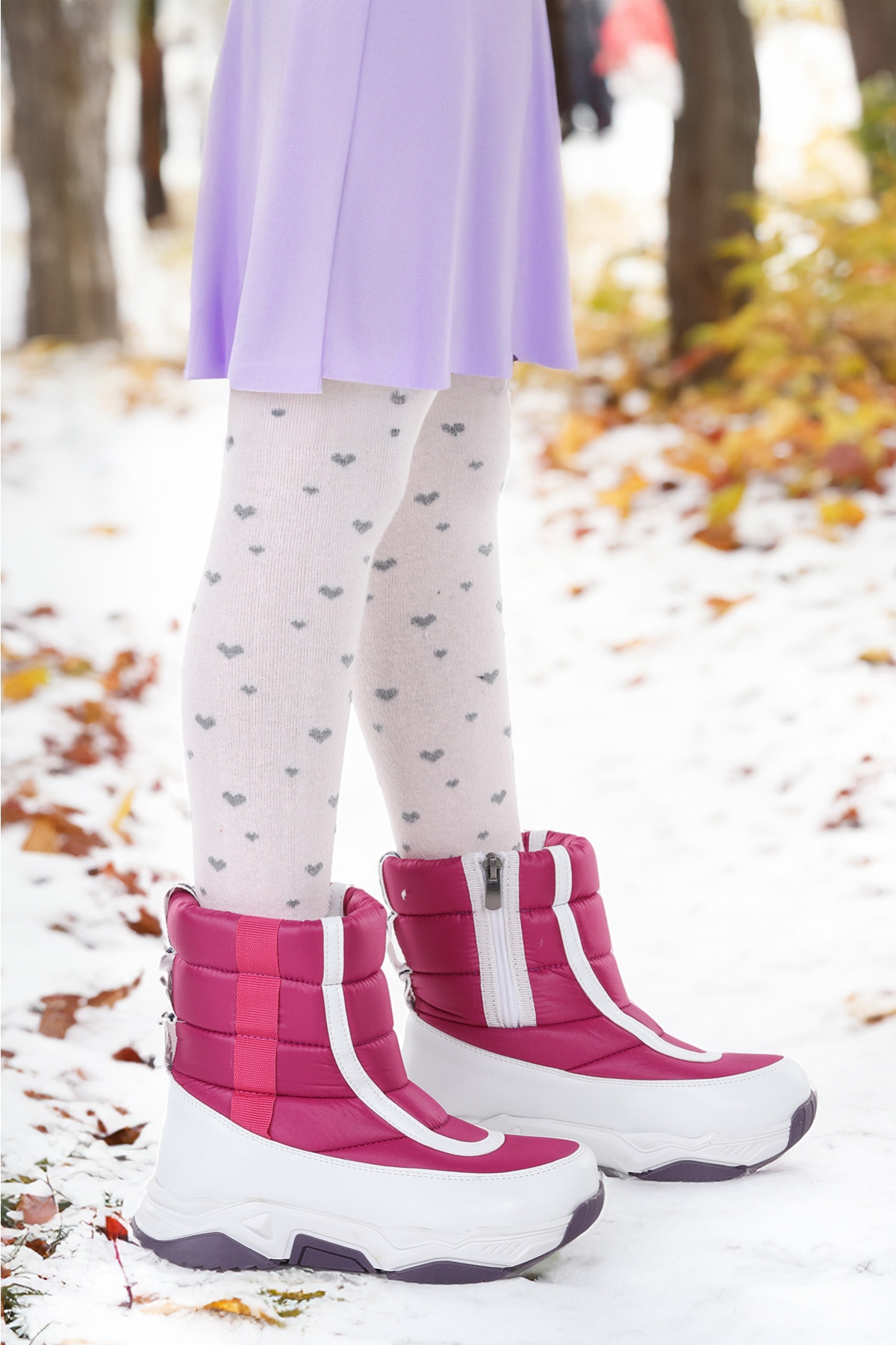 Pablo Fermuarlı Kız Çocuk Kar Botu Pembe - Görsel 2
