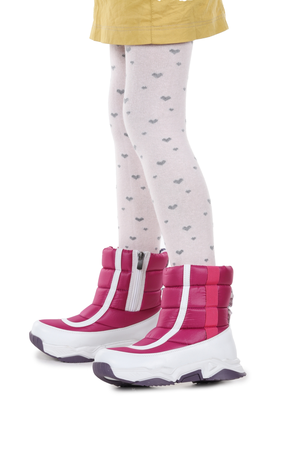 Pablo Fermuarlı Kız Çocuk Kar Botu Pembe - Görsel 4