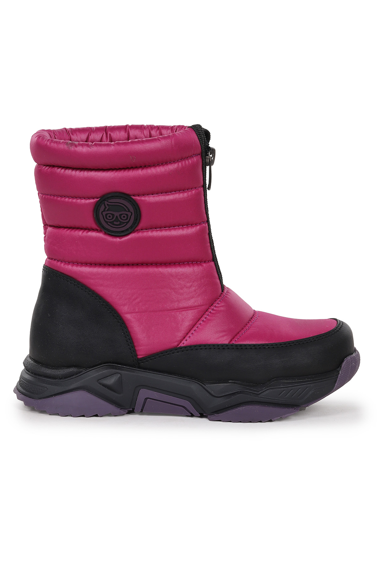 Sumo Fermuarlı Kız Çocuk Kar Botu Mor - Siyah - Görsel 4