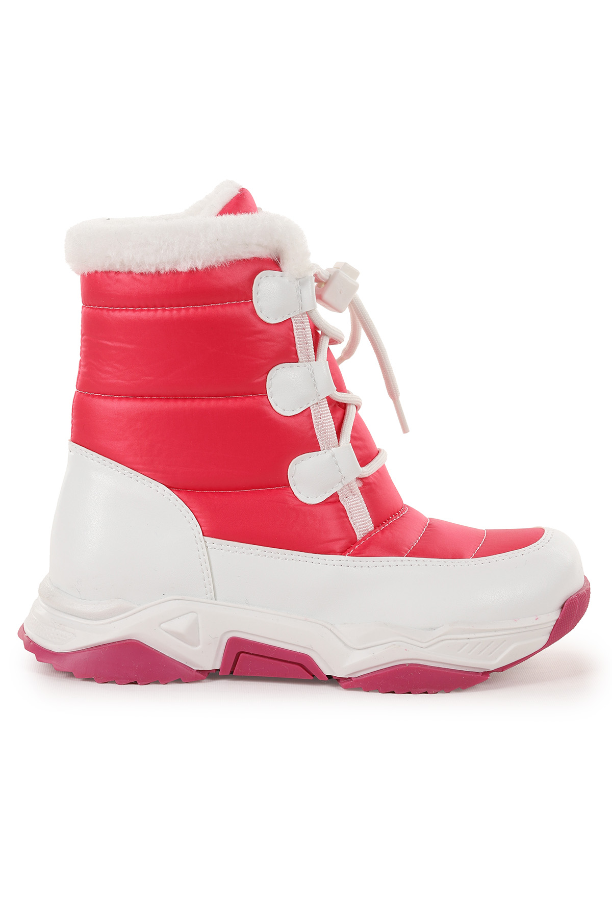Alison Bağcıklı Kız Çocuk Kar Botu Fuşya - Pembe - Görsel 5