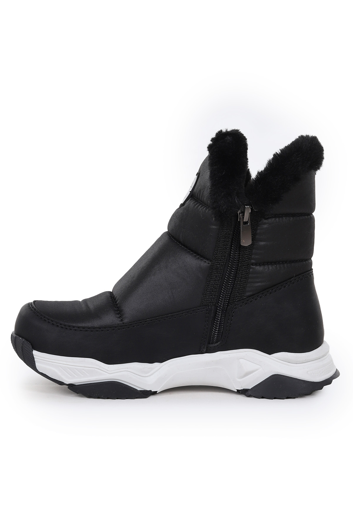 Pamela Fermuarlı Kız Çocuk Kar Botu Siyah - Görsel 5