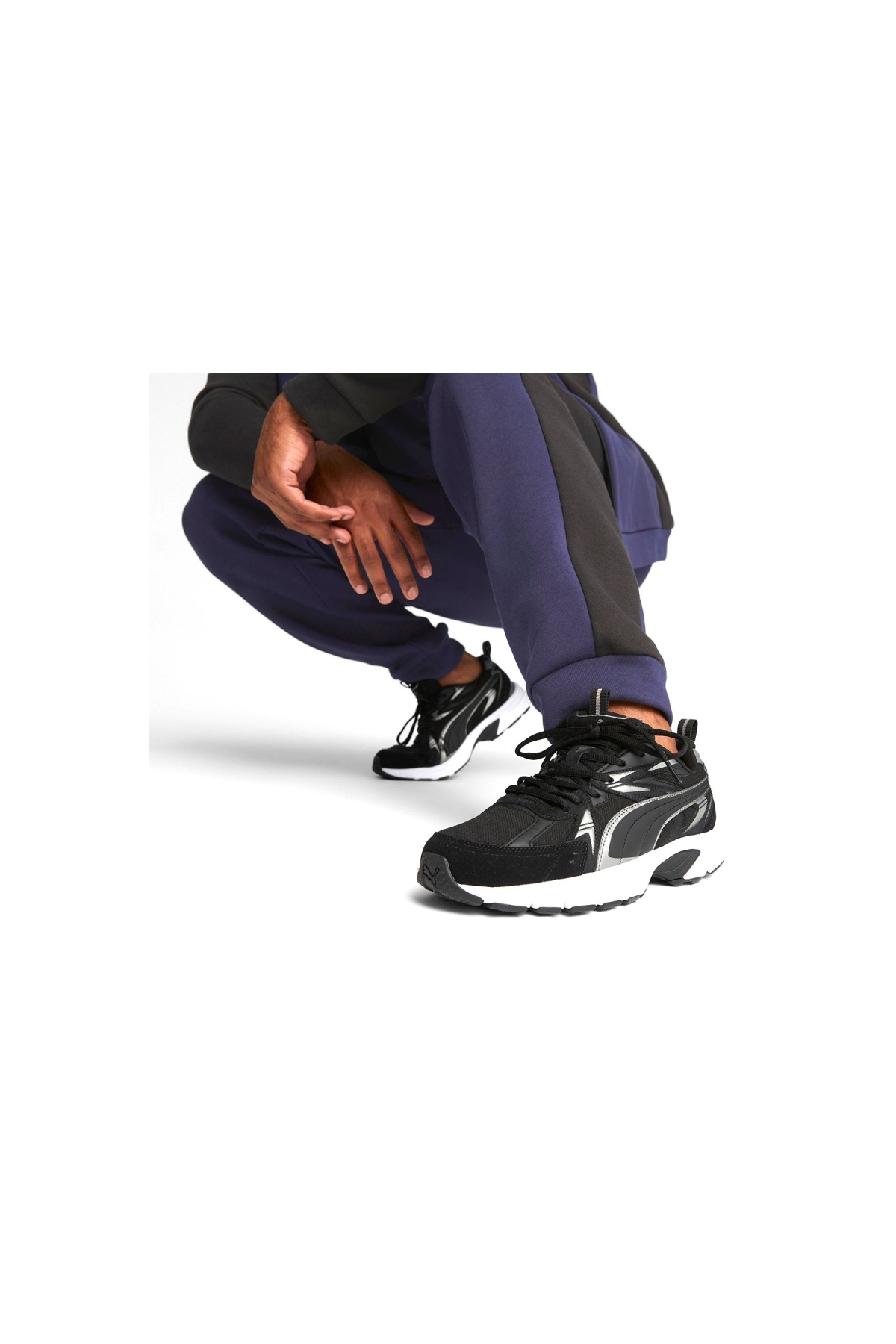 Milenio Tech Suede Kadın Siyah Spor Ayakkabı (393489-01) - Görsel 7