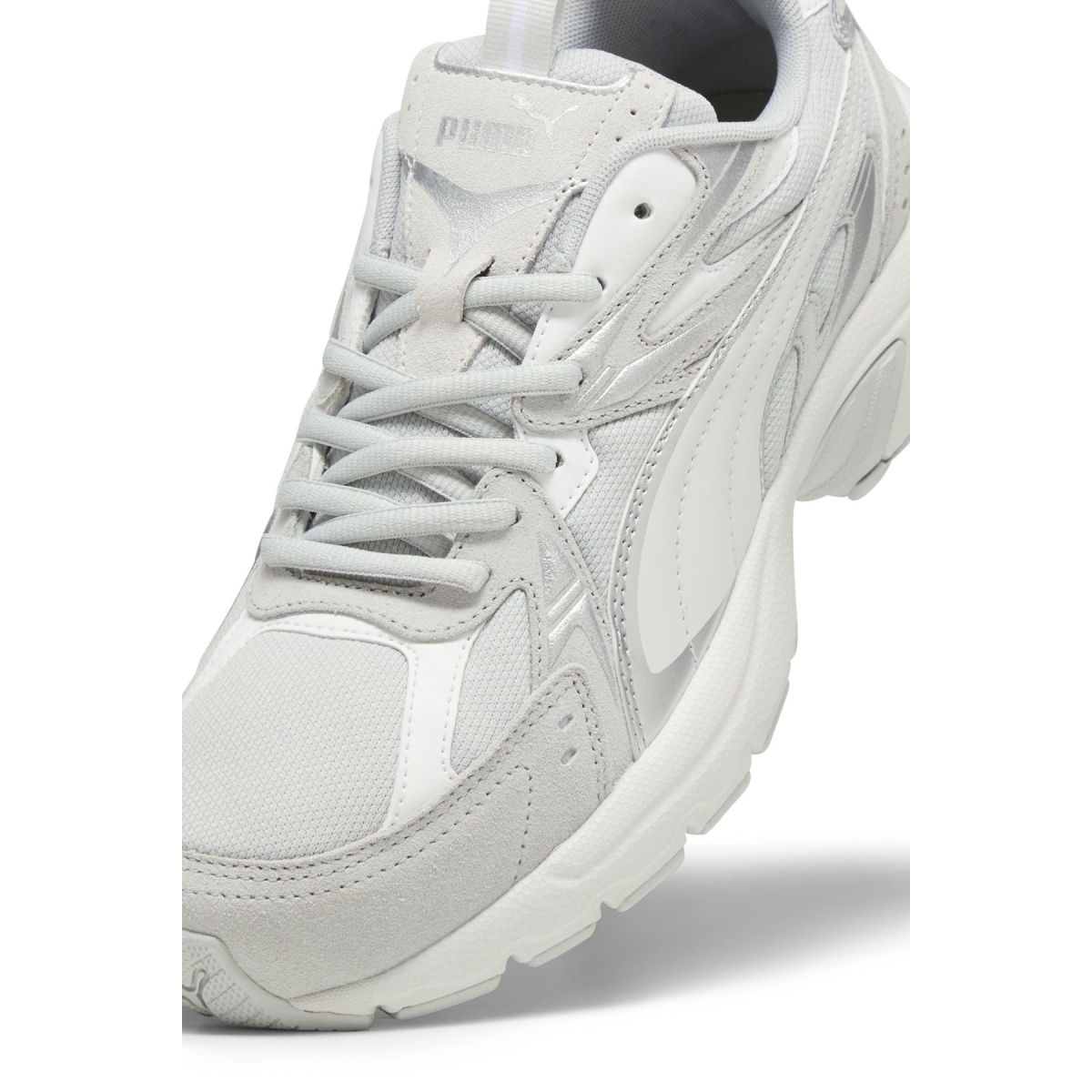 Milenio Tech Suede Kadın Gri Koşu Ayakkabısı (393489-02) - Görsel 3