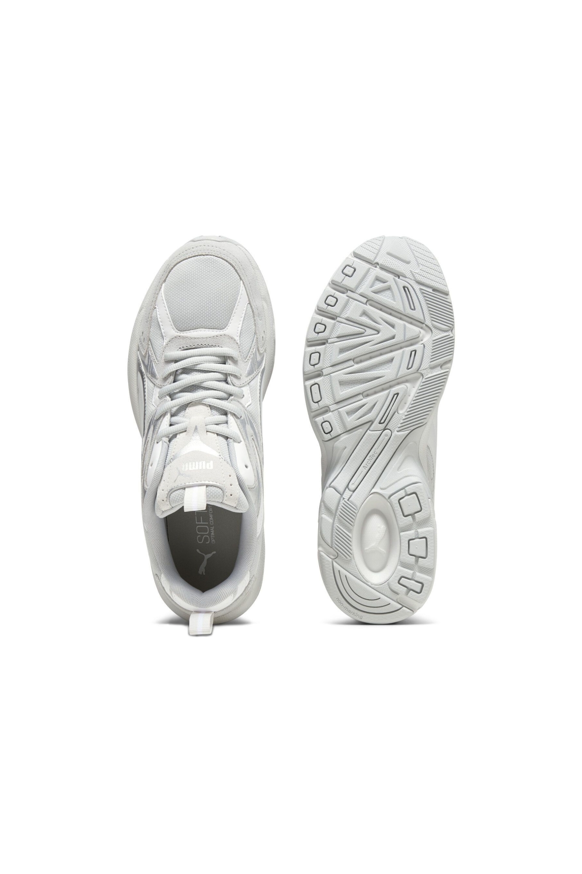 Milenio Tech Suede Kadın Gri Koşu Ayakkabısı (393489-02) - Görsel 5