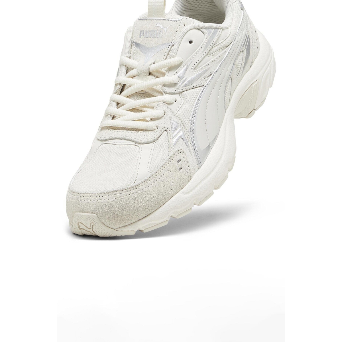 Milenio Tech Suede Kadın Beyaz Spor Ayakkabı (393489-03) - Görsel 8