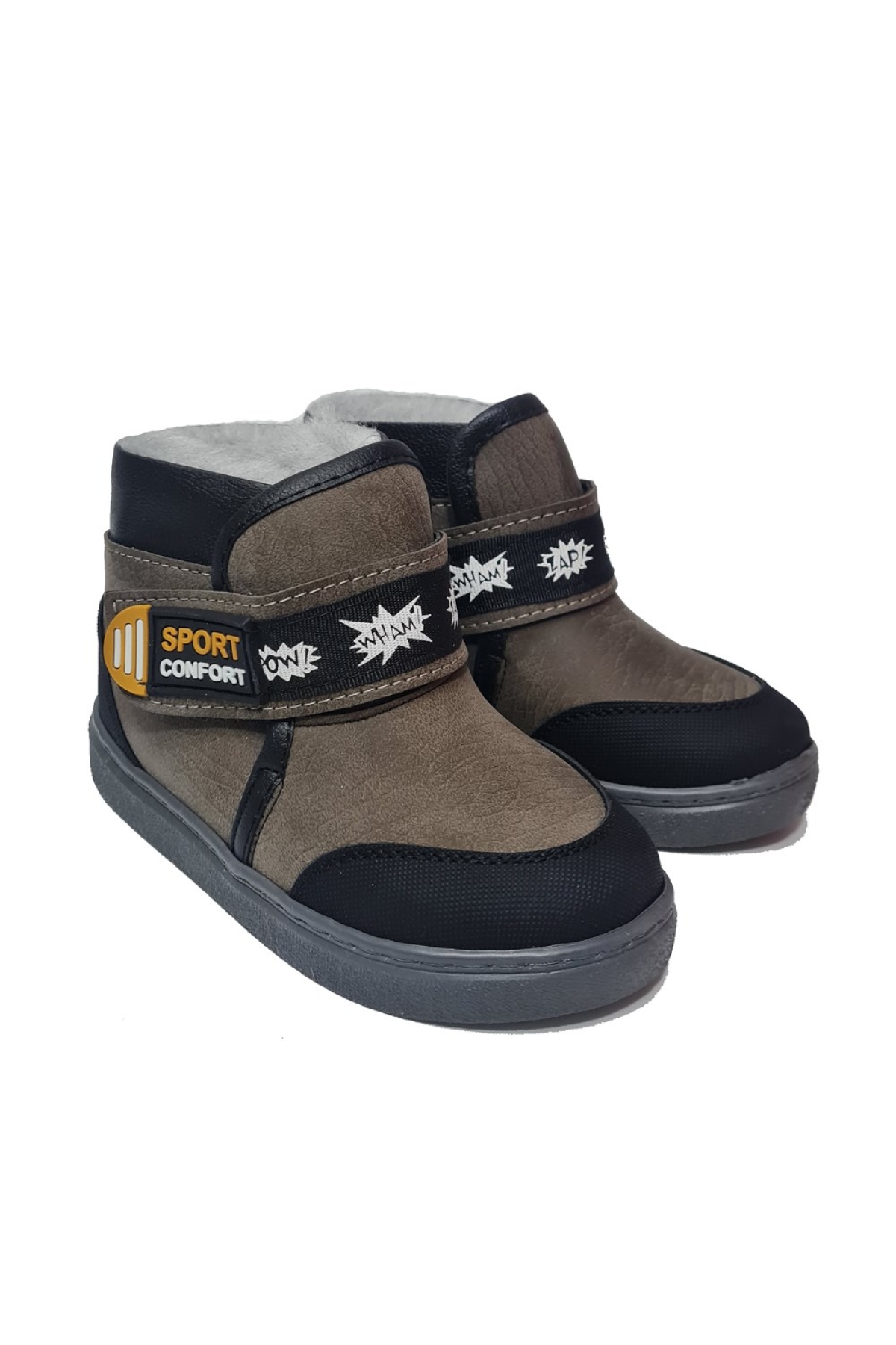 Ba&amp;Ba 4223504-B Erkek Çocuk Bot İçi Kürklü Kaymaz Taban - Görsel 4