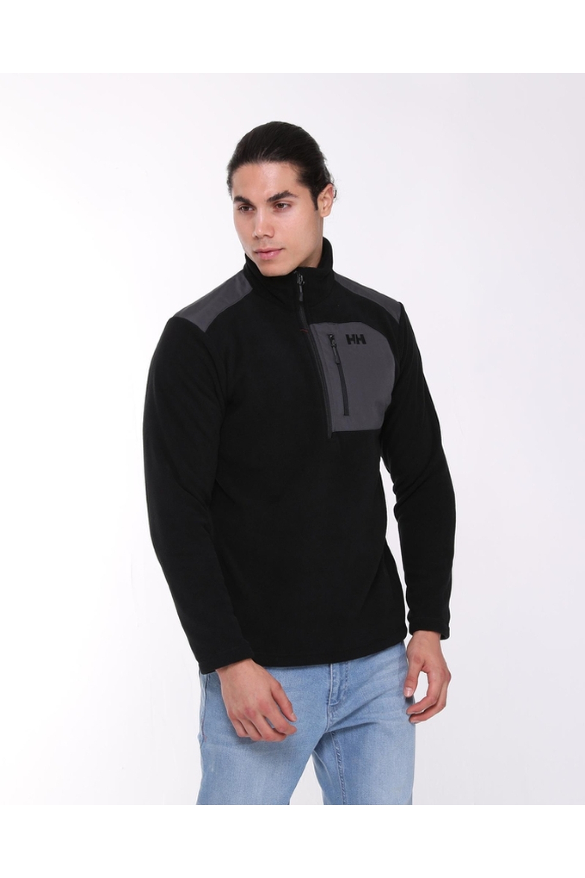 Block Halfzip Erkek Yarım Fermuarlı Polar HHA..12008.990 Siyah