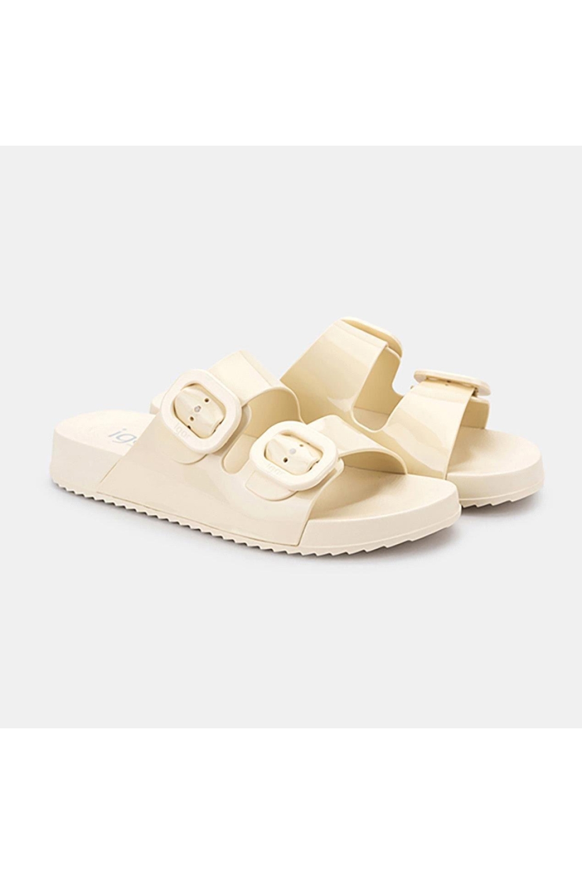 Habana Brillo Kadın Ekru Terlik - Görsel 3