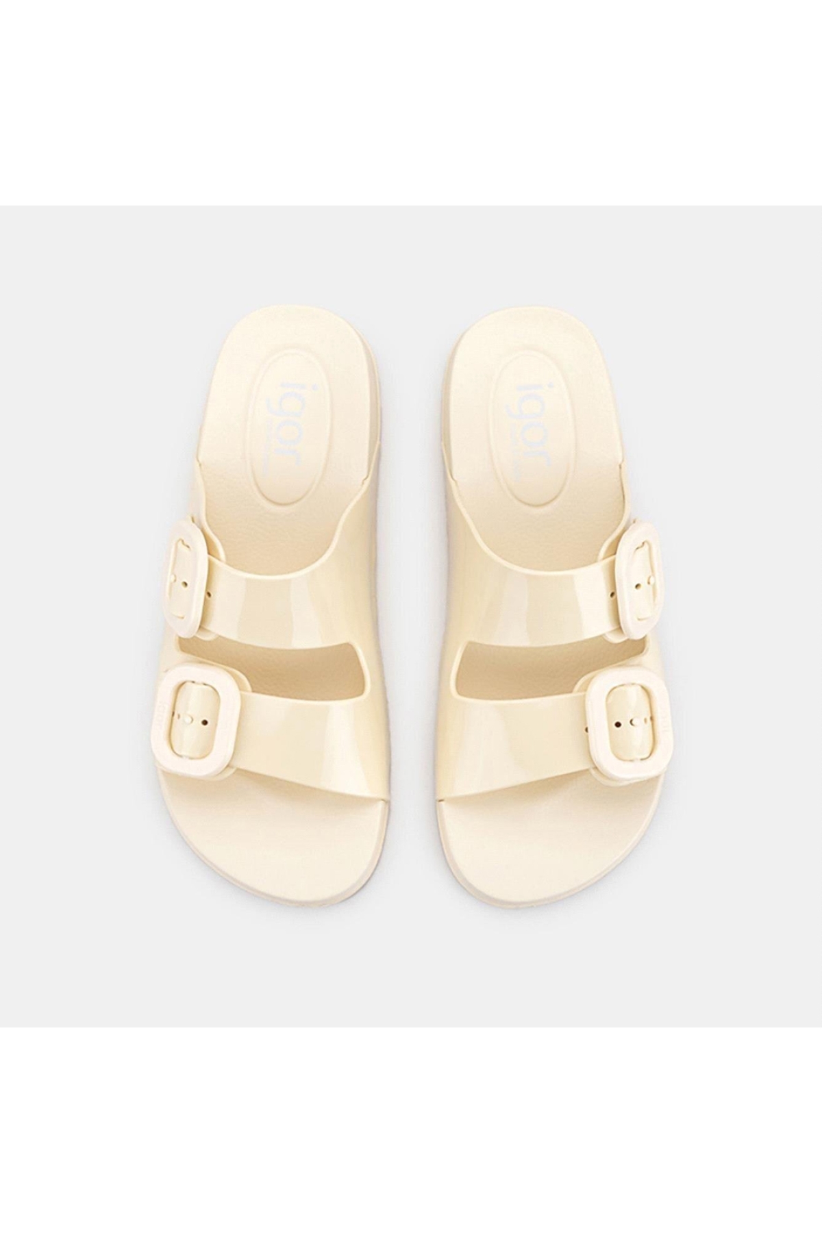 Habana Brillo Kadın Ekru Terlik - Görsel 4