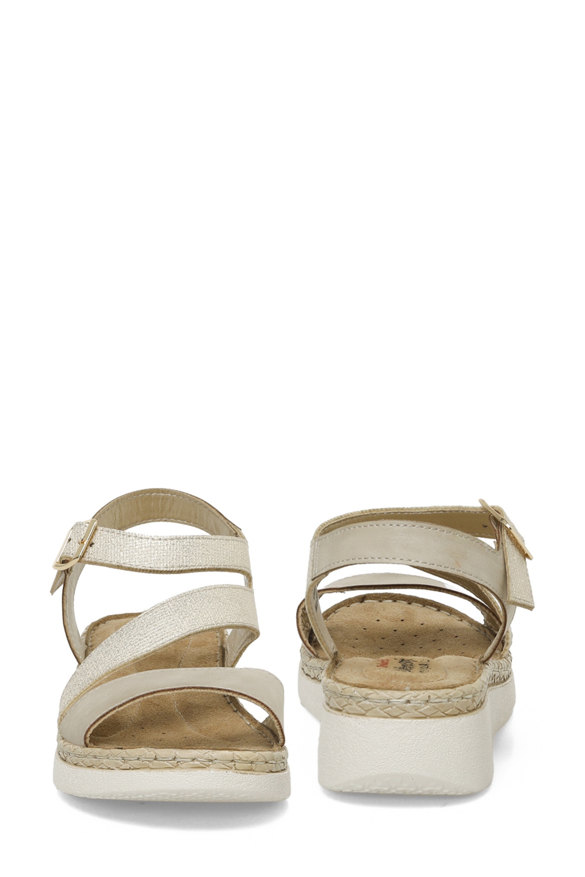 166945.Z5FX Bej Kadın Düz Sandalet - Görsel 6