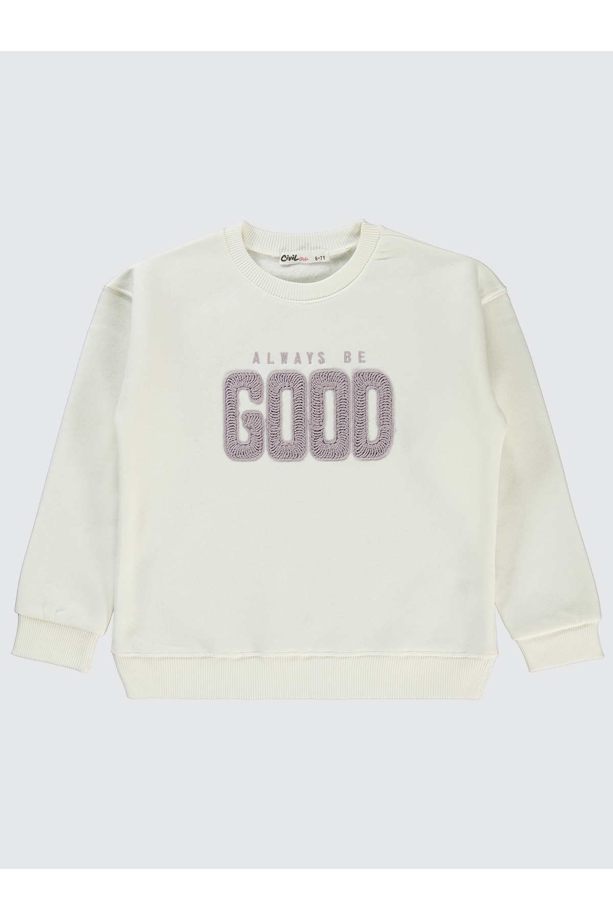 Kız Çocuk Sweatshirt 10-13 Yaş Ekru