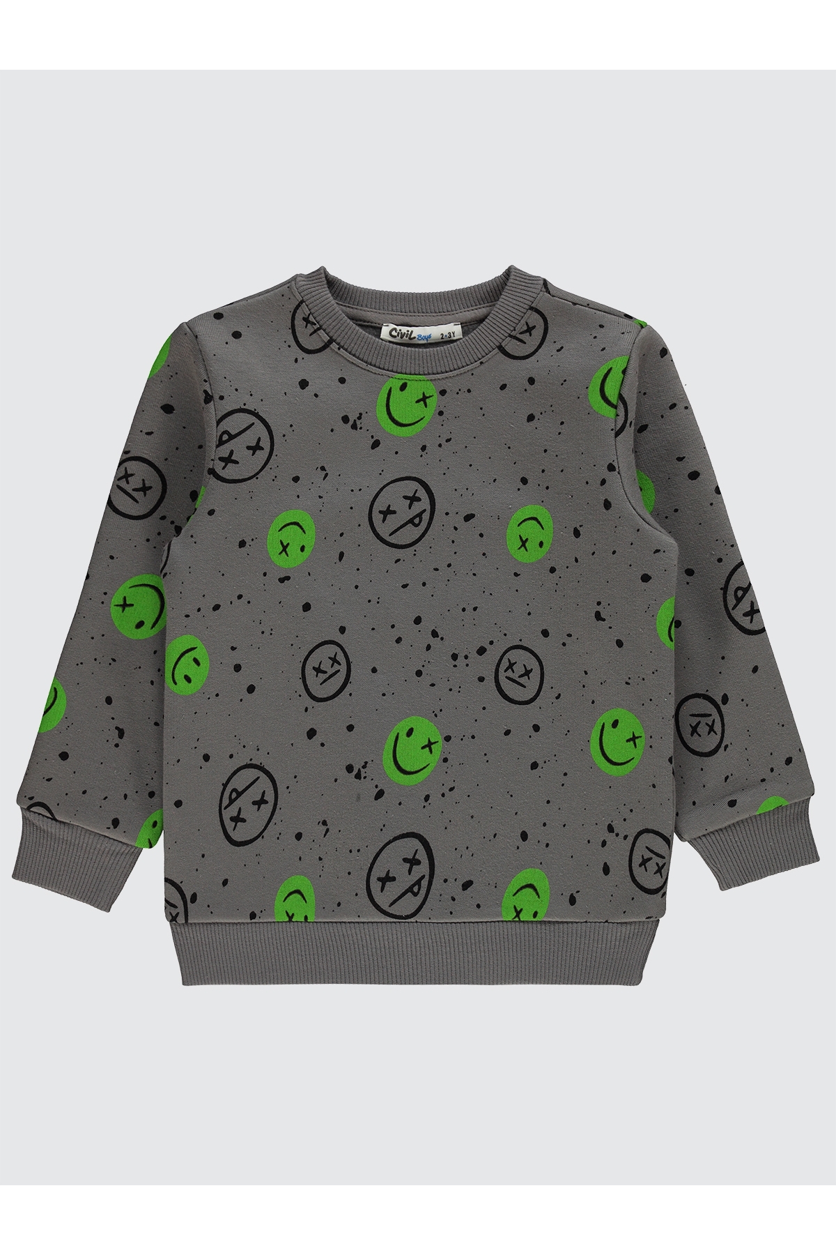 Erkek Çocuk Sweatshirt 2-5 Yaş Antrasit