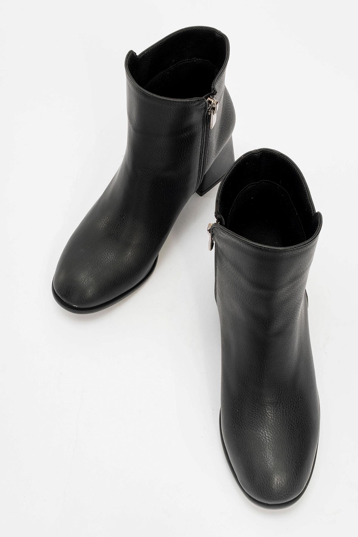 Kaydırmaz Tokalı Kadın Bot SİYAH CİLT - Görsel 6