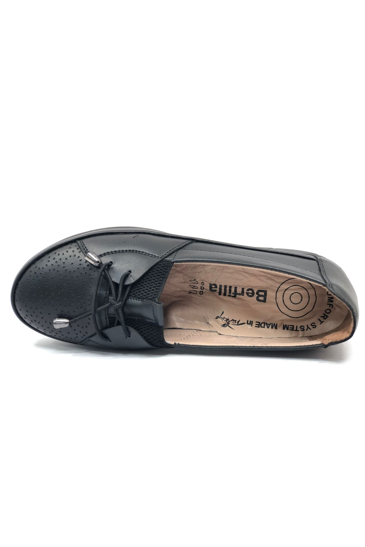 Berfilla Dr.Tavsiyeli İçi %100 Deri Anne Kadın Babet Ayakkabı - Görsel 5