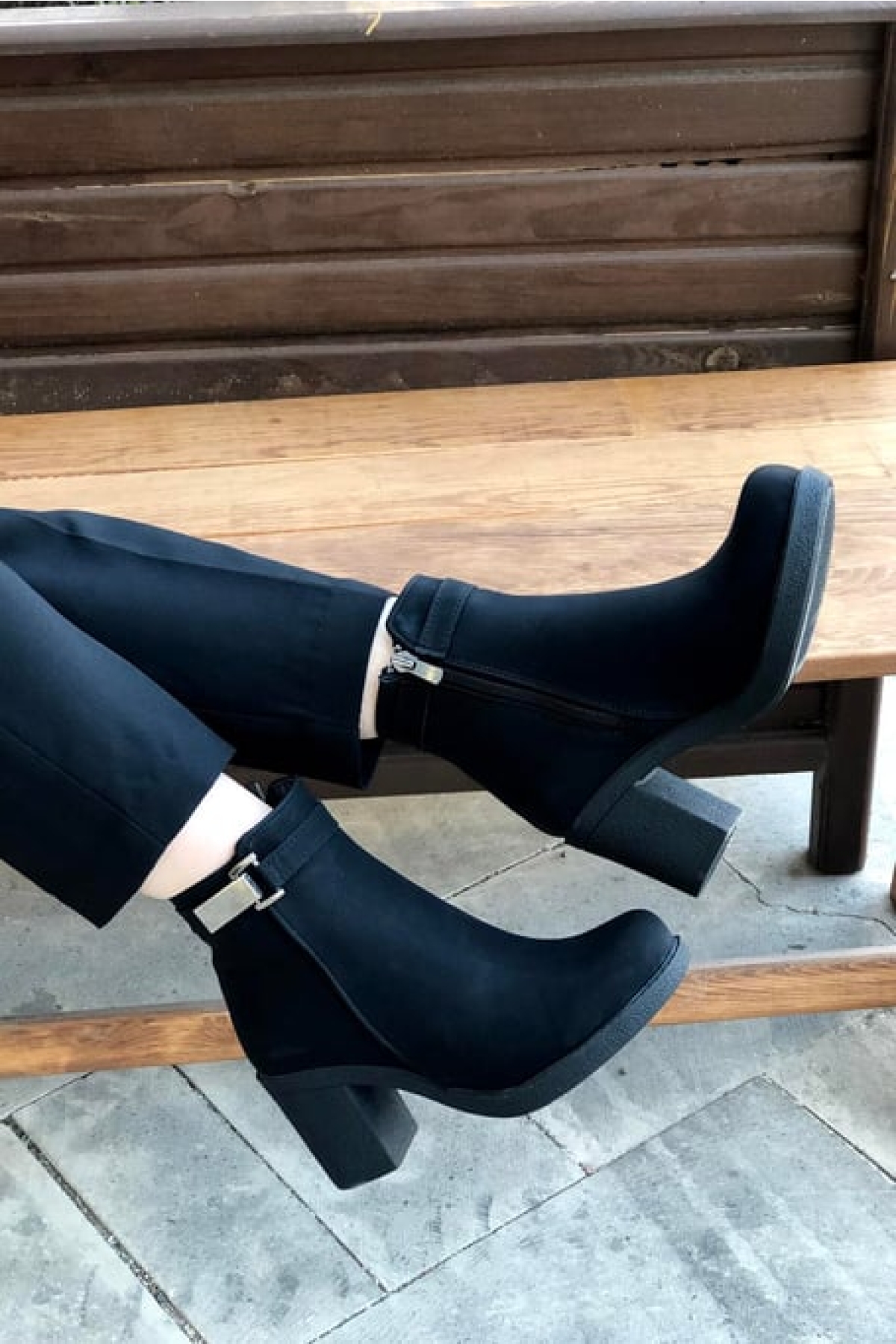 51 Yandan Tokalı Topuklu Kadın Bot - Görsel 6