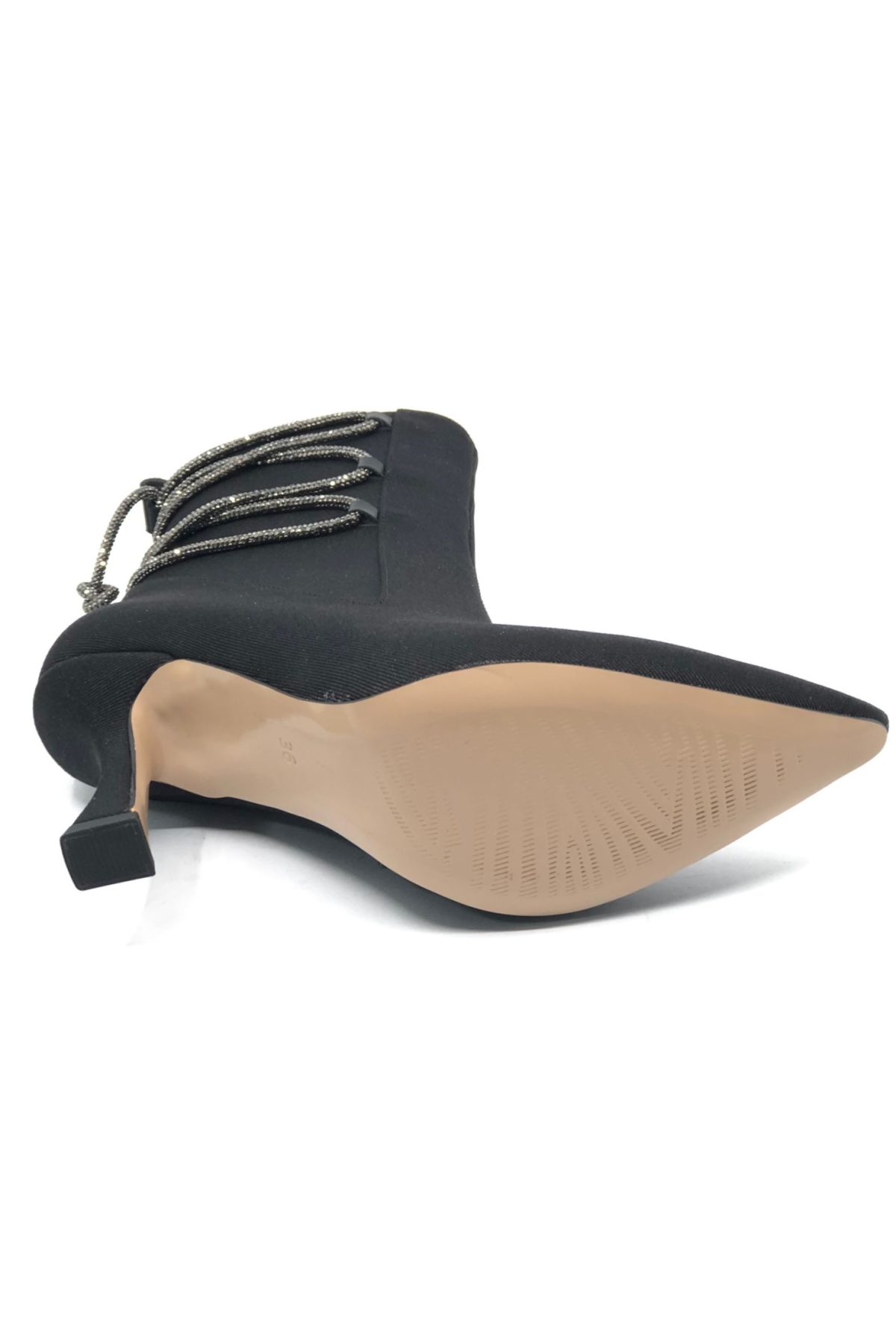 Arkası Taş Detaylı Topuklu Kadın Bot - Görsel 6