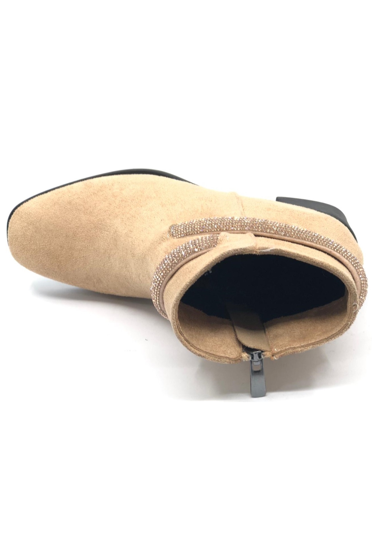 Bilek Şerit Taş Kemerli Kısa Topuklu Kadın Bot - Görsel 5