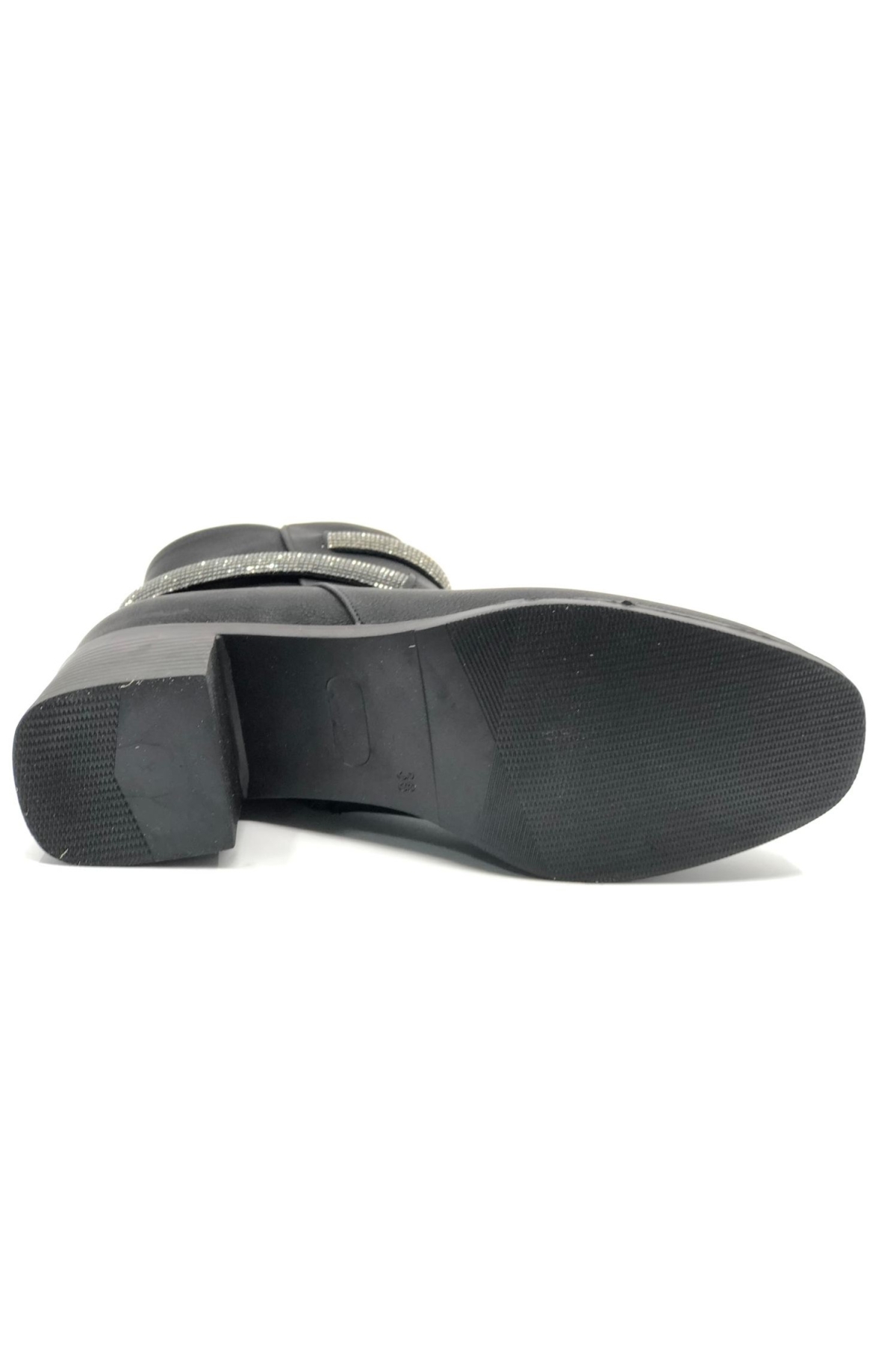 Bilek Şerit Taş Kemerli Kısa Topuklu Kadın Bot - Görsel 6