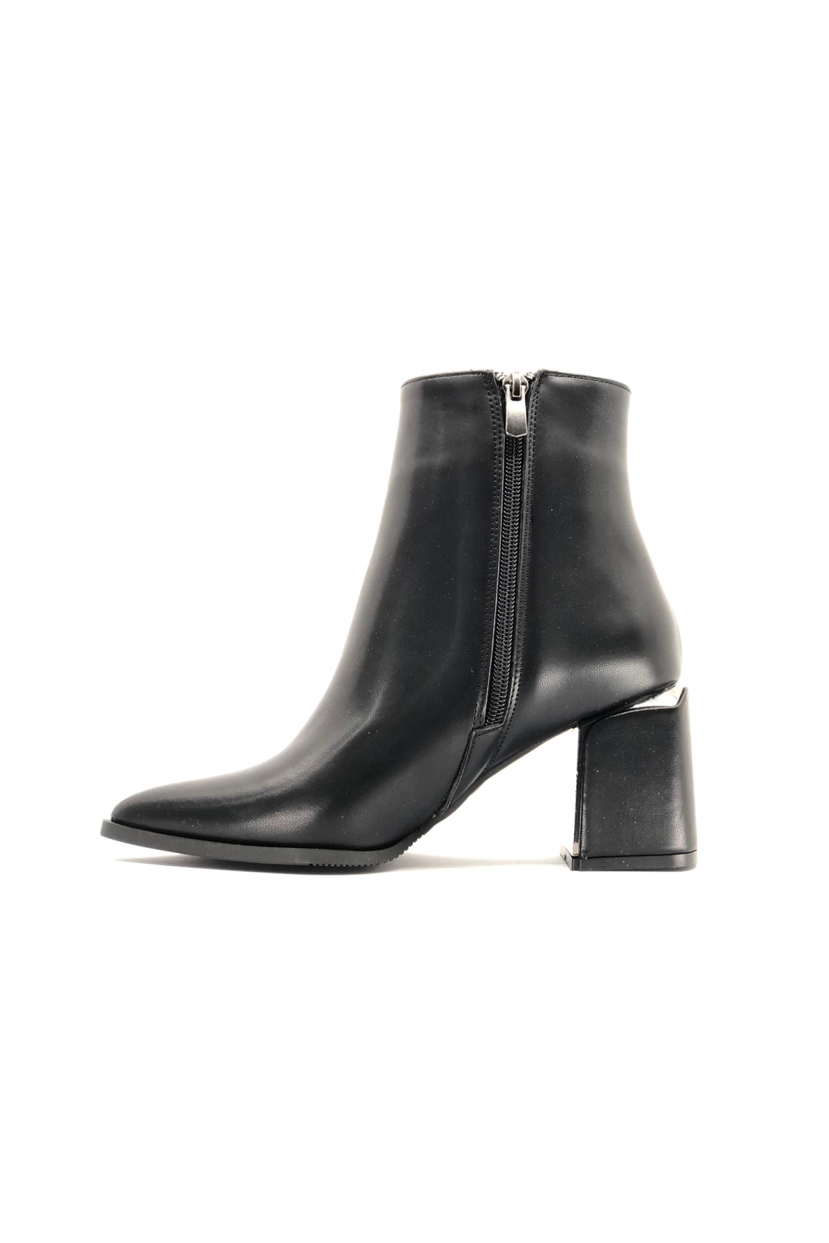 Burgu Şerit Taş Detaylı Klasik Kadın Bot - Görsel 5