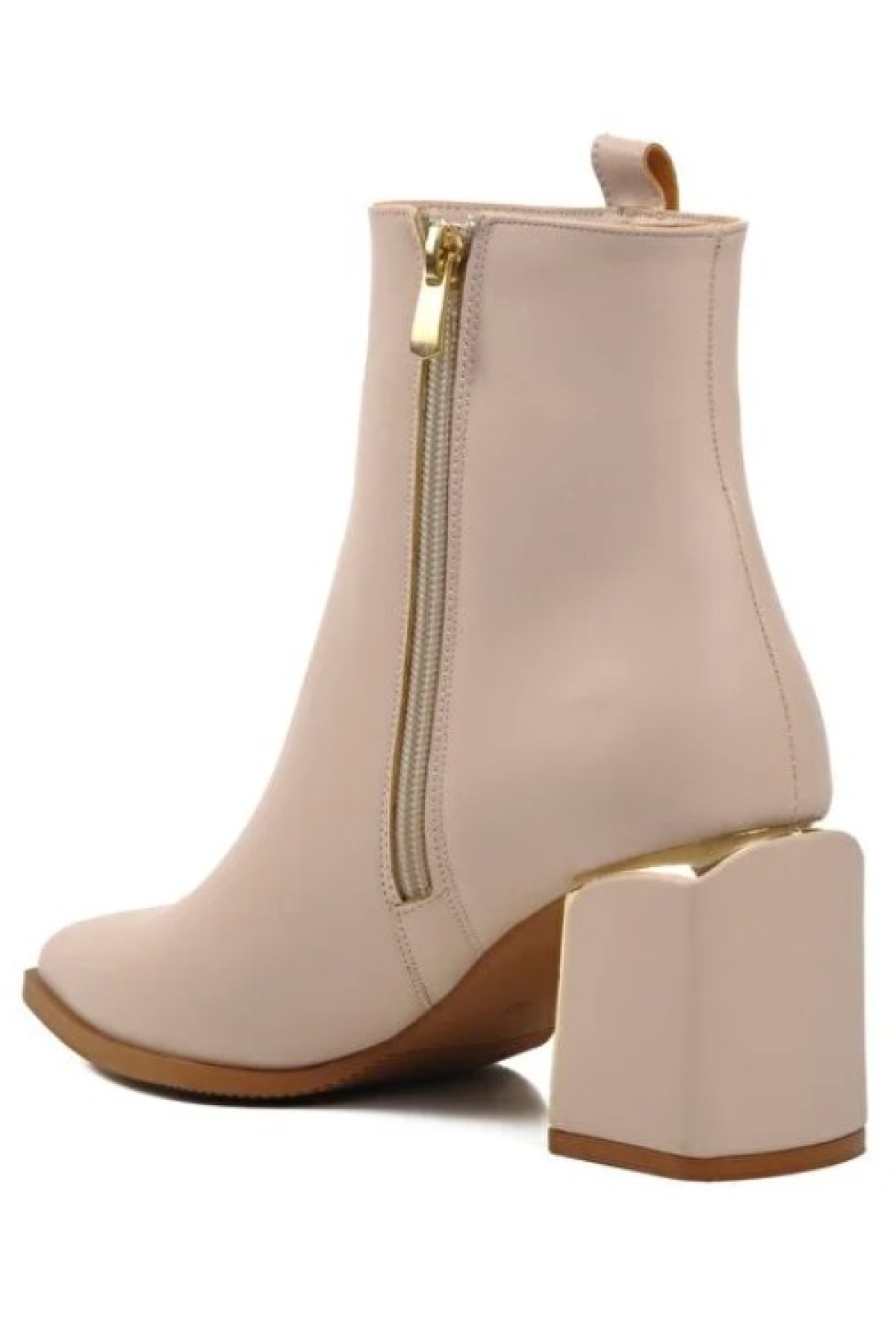 Burgu Şerit Taş Detaylı Klasik Kadın Bot - Görsel 5