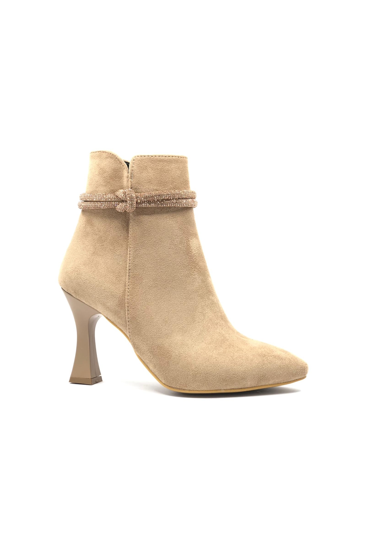 Düğüm Taş Detaylı Kadeh Topuk Kadın Bot - Görsel 3