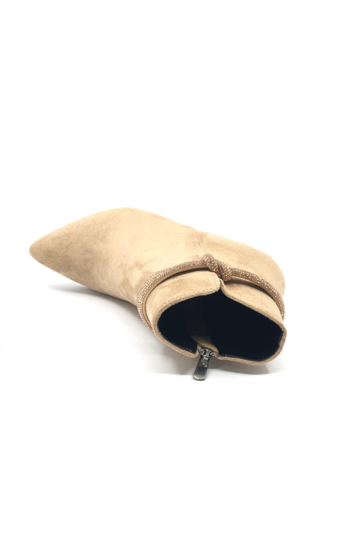 Düğüm Taş Detaylı Kadeh Topuk Kadın Bot - Görsel 5