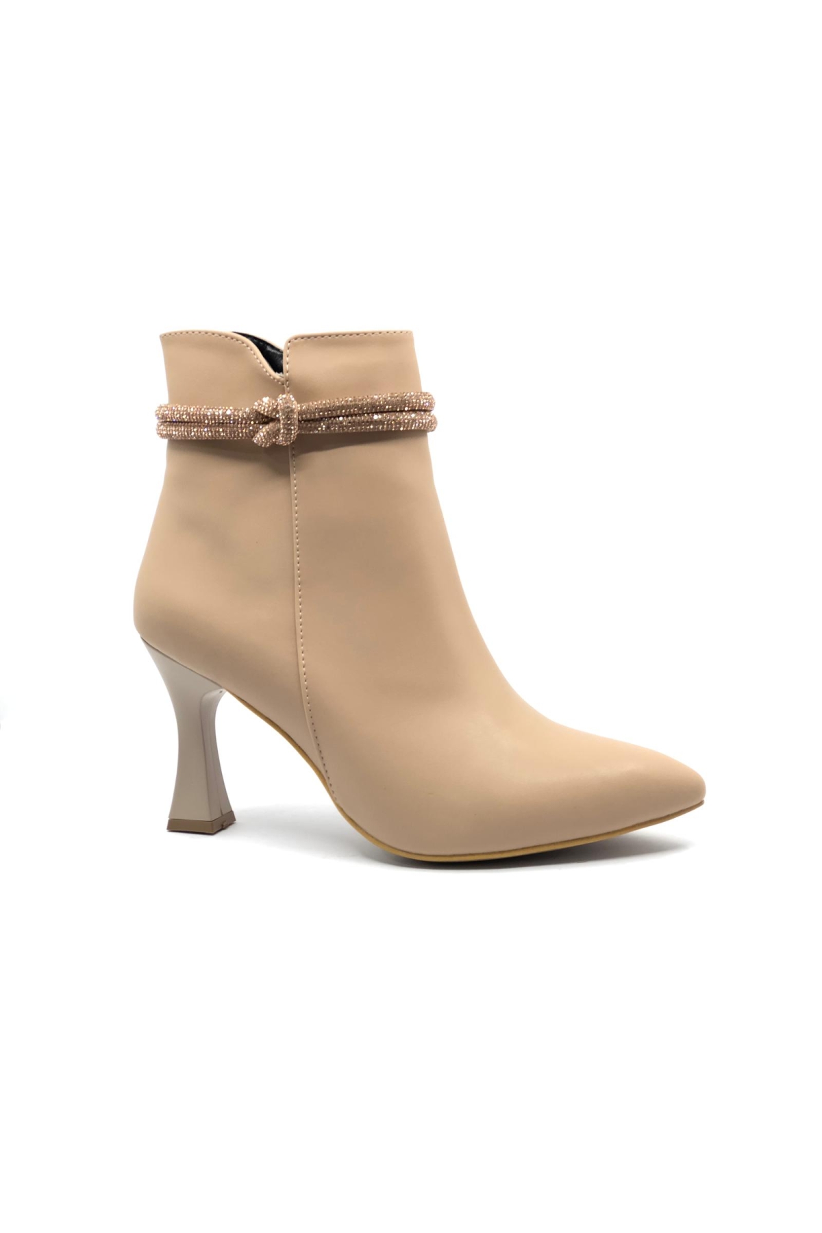Düğüm Taş Detaylı Kadeh Topuk Kadın Bot - Görsel 3