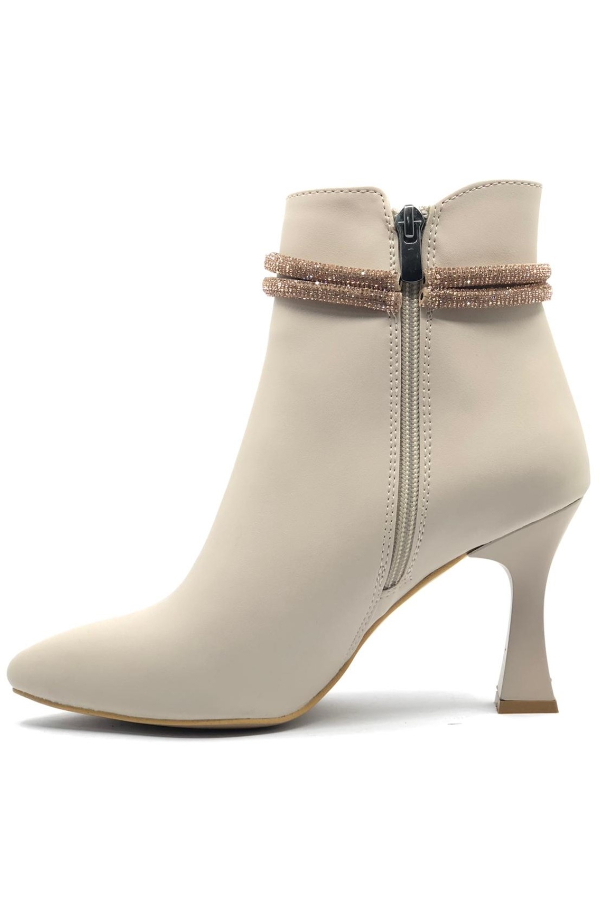 Düğüm Taş Detaylı Kadeh Topuk Kadın Bot - Görsel 4